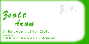 zsolt aron business card